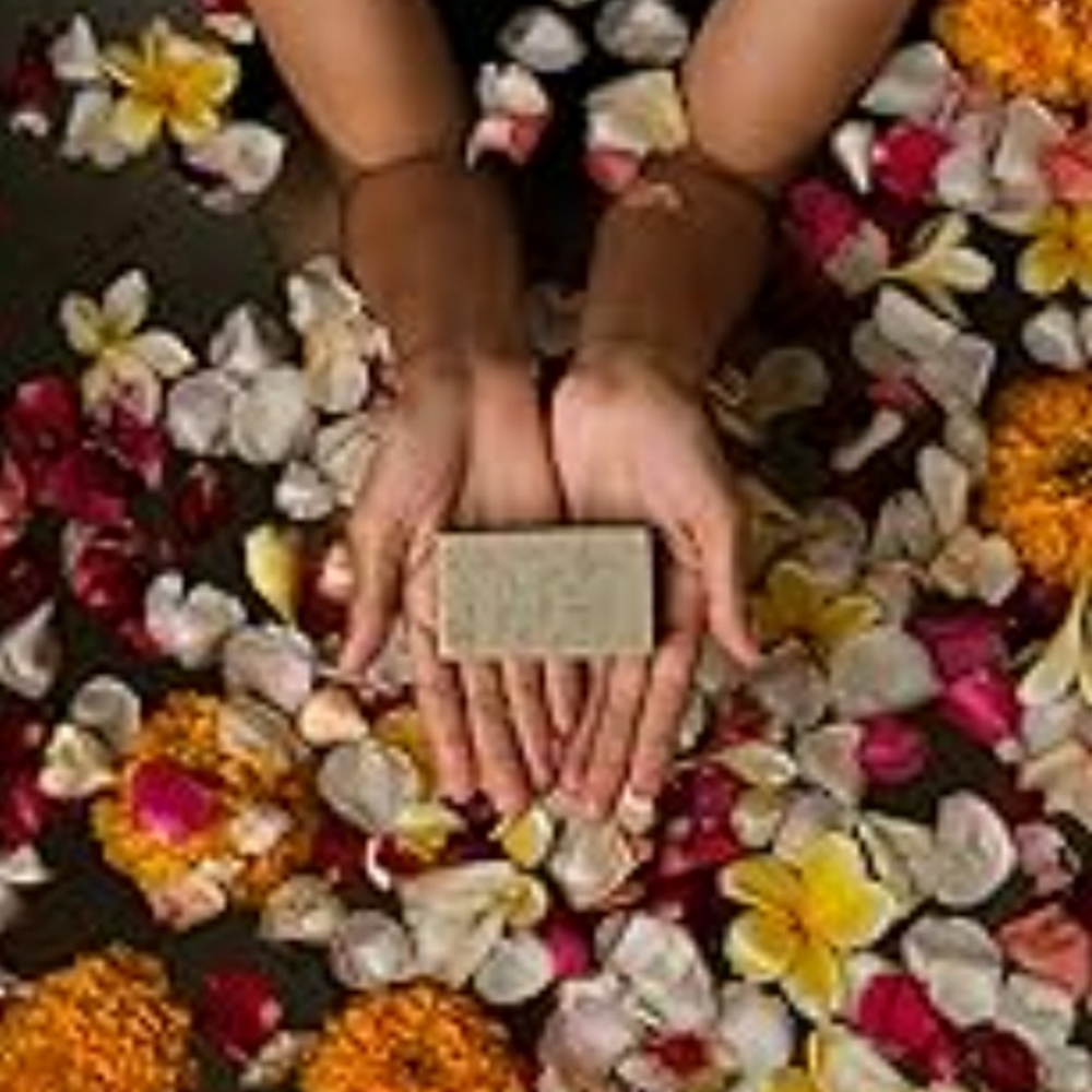 Handcrafted Soap with Floral Accents